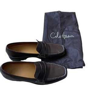 NEW Cole Haan Brown Leather Lug Sole Moccasin Loafer